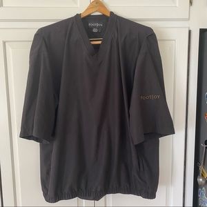 FootJoy Large Mens Black Short Sleeve Wind Shirt